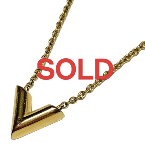 LOUIS VUITTON Necklace Essential V Gold Others - Necklace 214-071725 - Picture 1 of 4